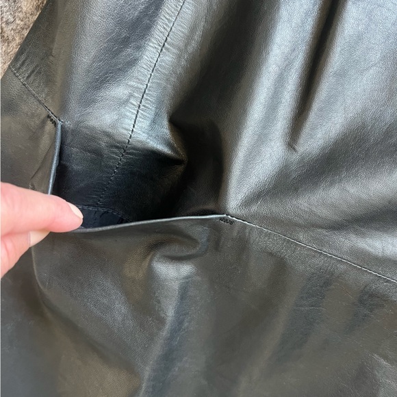 Vince leather shift dress. Size 4. Lightly worn. - Picture 3 of 9